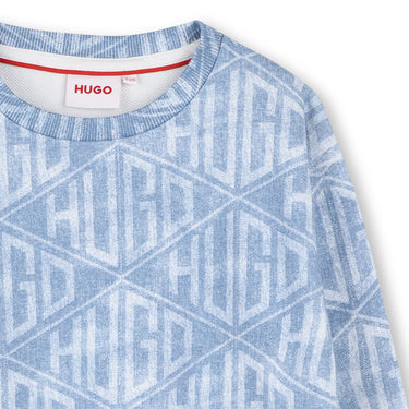 HUGO Sudadera para niño adolescente all aover print